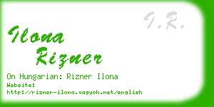 ilona rizner business card